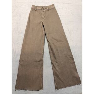 Academia Miou‎ Muse Lindsay Wide Leg Pants Western Raw Hem Boho Chic